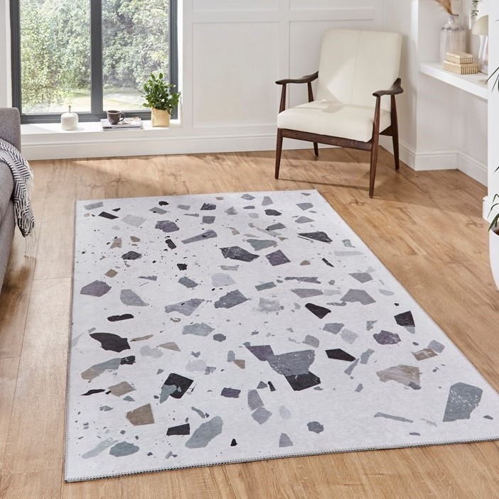 Force K7282 Abstract Rugs in Ivory Grey